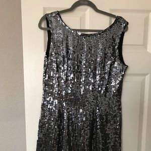 Charcoal Sequin Cocktail Dress
